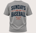 Sundays Are for Baseball Athletic Tee (Grey)