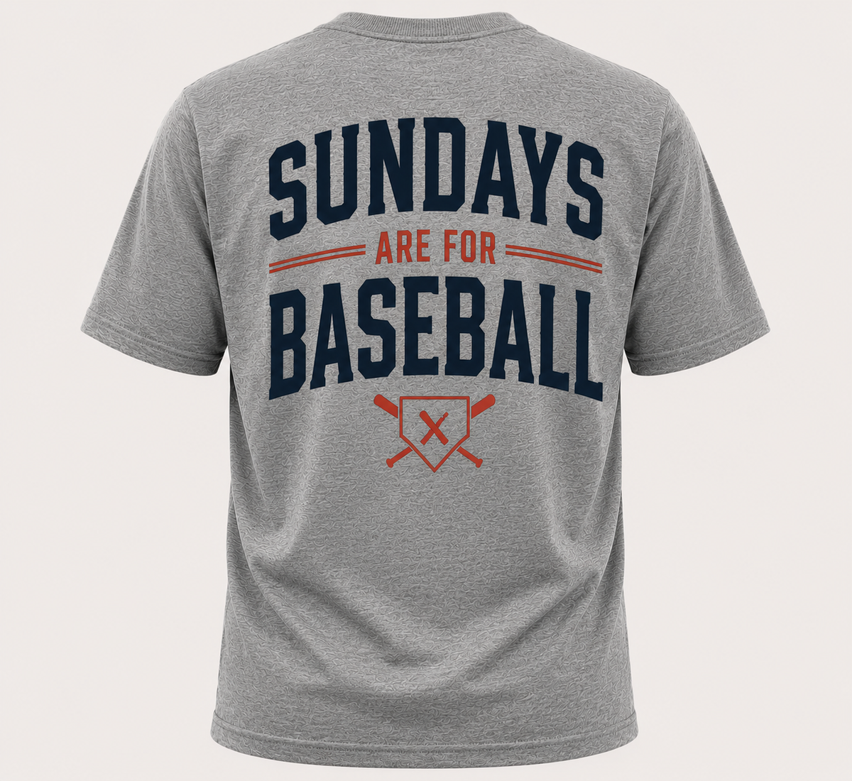 Sundays Are for Baseball Athletic Tee (Grey)
