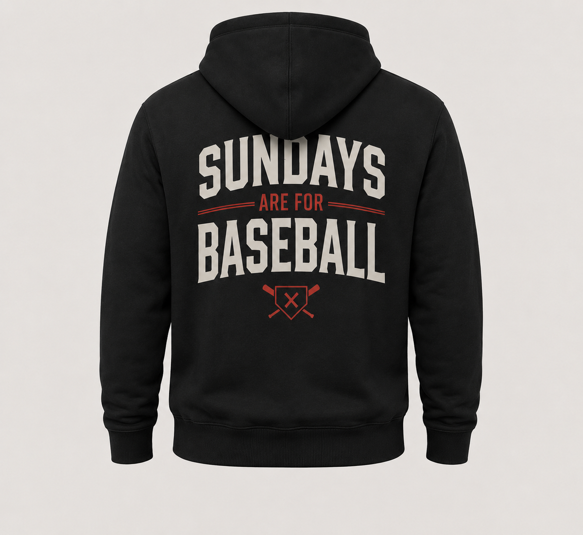 Sundays Are for Baseball Hoodie (Black)
