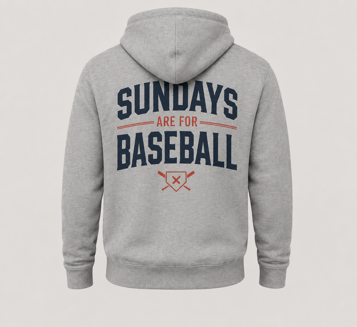 Sundays Are for Baseball Hoodie (Grey)