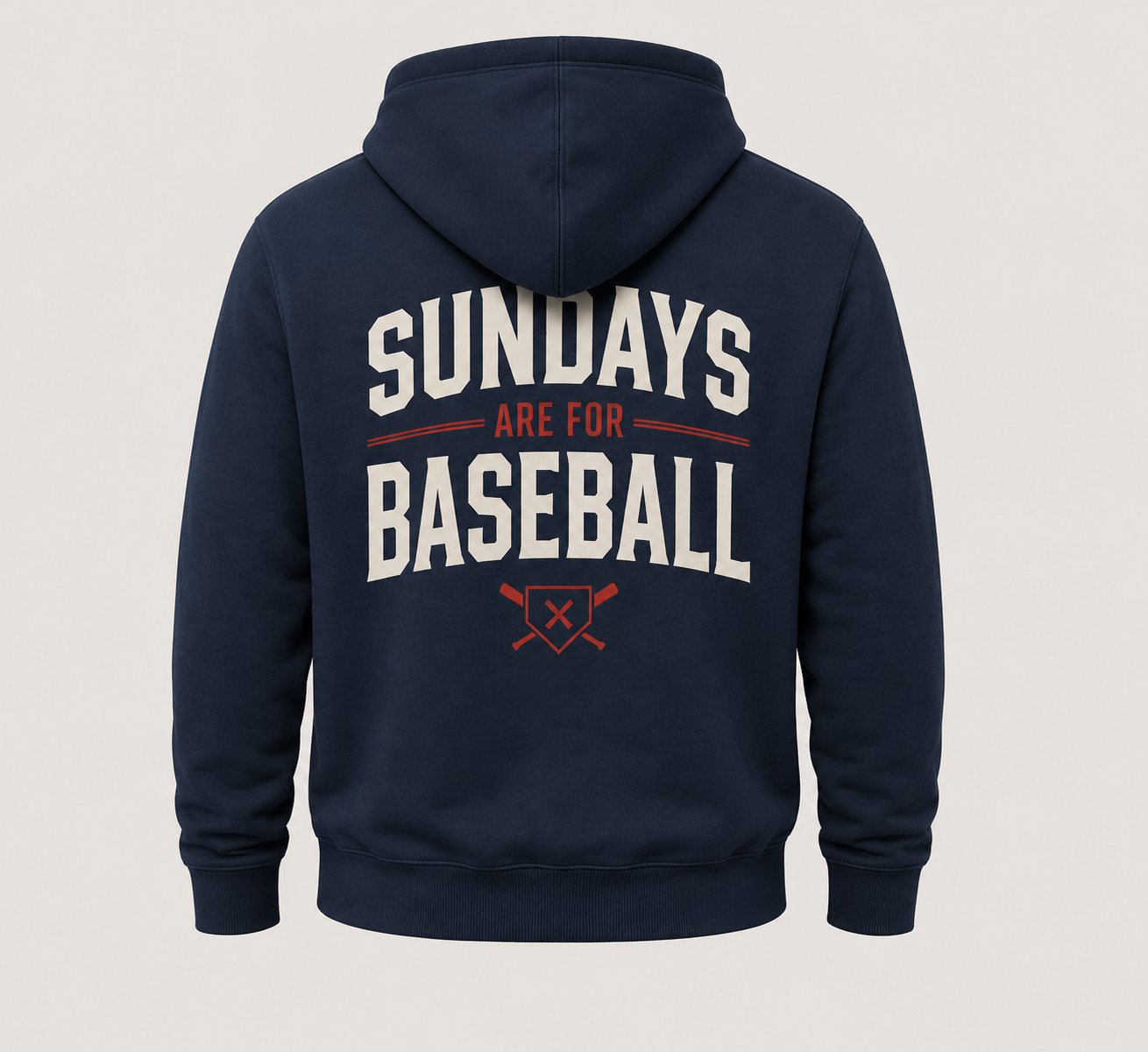 Sundays Are for Baseball Hoodie (Navy)
