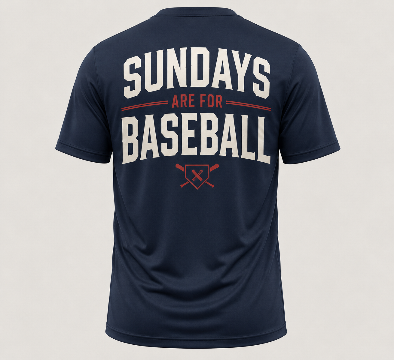 Sundays Are for Baseball Tee (Navy)