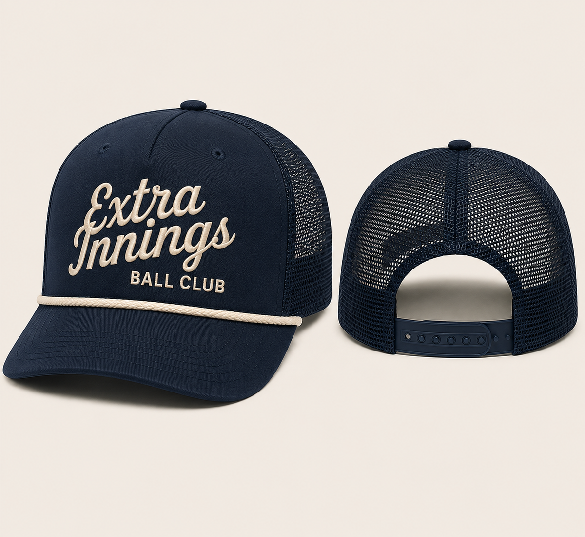 Extra Innings Ball Club — Trucker Hat (Navy)