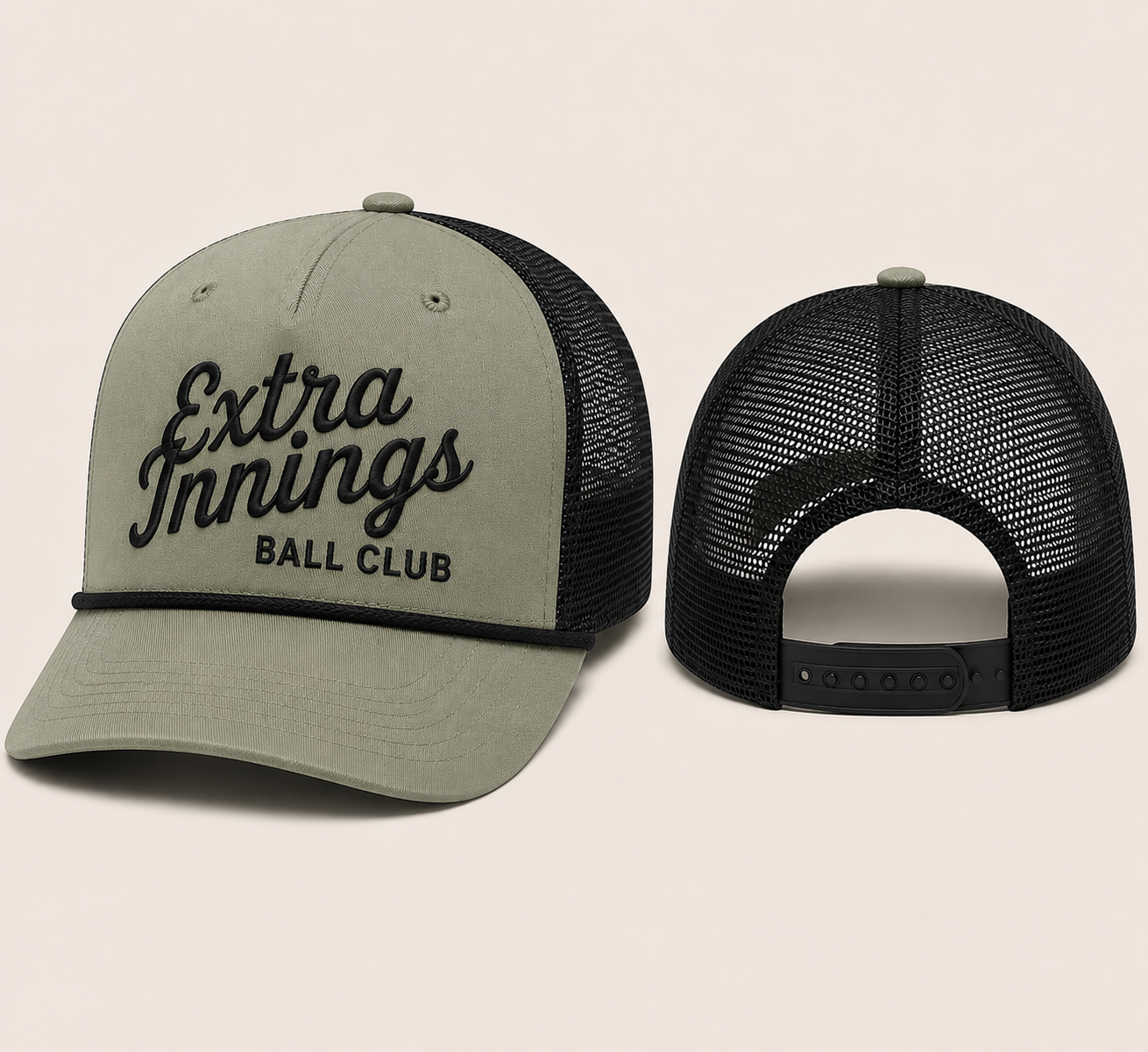 Extra Innings Ball Club — Trucker Hat (Sage)