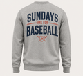 Sundays Are for Baseball Crewneck Sweatshirt (Grey)
